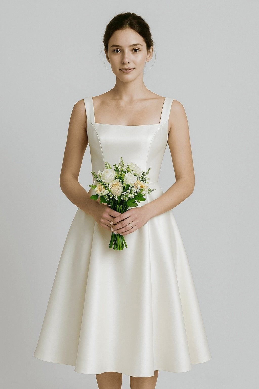 Vestido de Cetim Anastasia - Noiva Civil