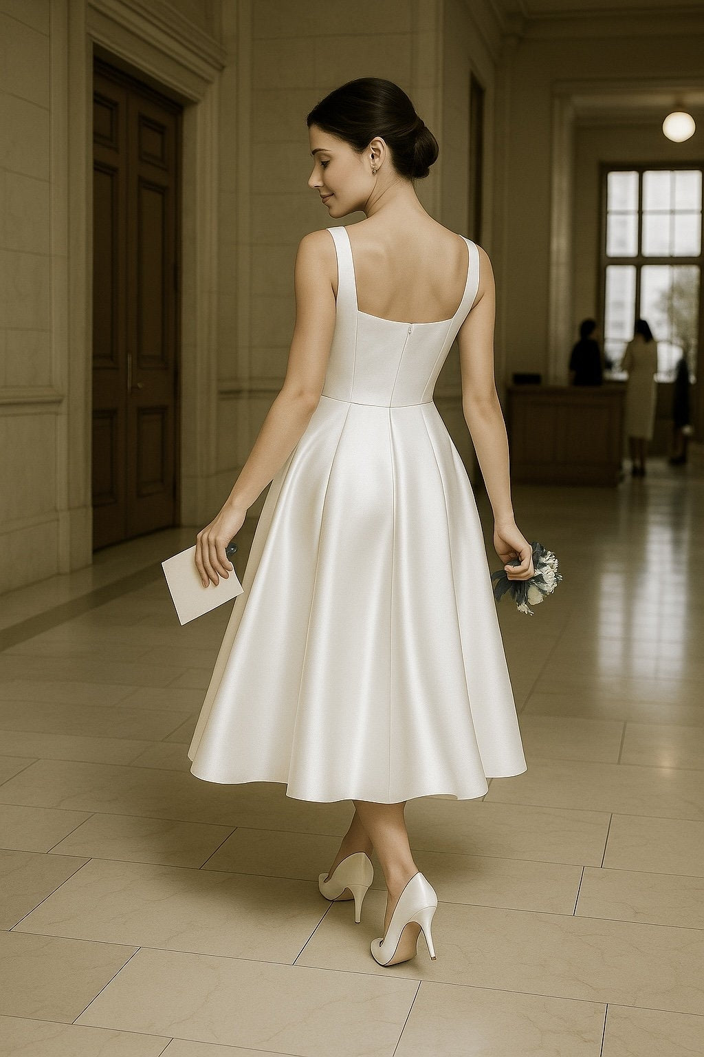 Vestido de Cetim Anastasia - Noiva Civil